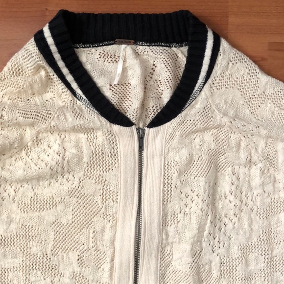 FREE PEOPLE | Cotton Flower Baseball Track Jacket - Picture 3 of 8
